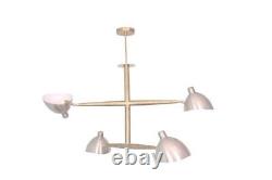 4 Light Vintage Raw Brass Sputnik chandelier light' Fixture Mid Century Lamp