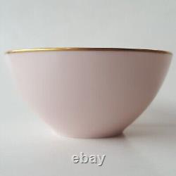 4 Vtg c1950s Noritake 620 Pink withGold Snack Plate & Cup Sets. Mid-Century Oblong