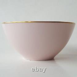 4 Vtg c1950s Noritake 620 Pink withGold Snack Plate & Cup Sets. Mid-Century Oblong