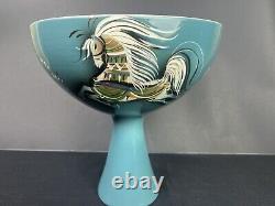 Exquisite Vintage Sascha Brastoff Mid Century Footed Compote With Horses