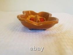 Maurice of California mid century modern ashtray fire brown vintage art deco