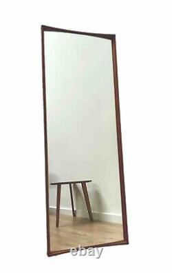 Mid Century Danish Vintage Teak Full Length Freestanding Wall Mirror 1960 /2343