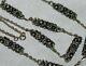 Mid Century Modern Vintage BRUTALIST Pewter Link Chain Necklace 21.5