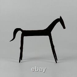 Mid-Century Modern Vintage Hand Forged Metal Horse, Small Size