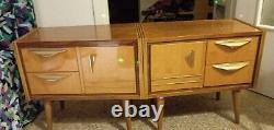 Mid-Century Modern Vintage or Small Maple Wood Bedside Boards Set