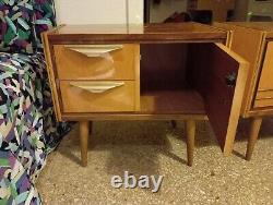 Mid-Century Modern Vintage or Small Maple Wood Bedside Boards Set