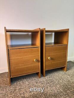 Mid Century Retro Vintage Bedside Cupboards Cabinets