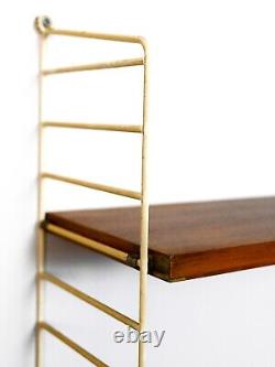 MidCentury Swedish Racking with Two Shelves, Vintage Scandinavian Design, 60s