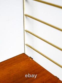 MidCentury Swedish Racking with Two Shelves, Vintage Scandinavian Design, 60s