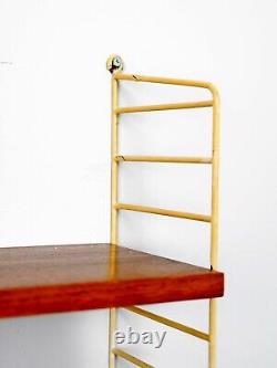 MidCentury Swedish Racking with Two Shelves, Vintage Scandinavian Design, 60s