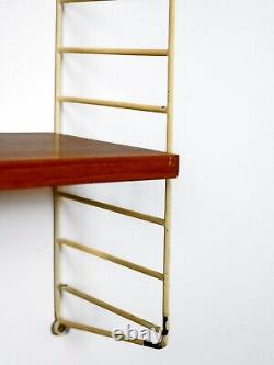 MidCentury Swedish Racking with Two Shelves, Vintage Scandinavian Design, 60s