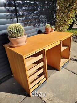 New Price Great Vintage Mid Century Continental Tambour Desk Delivery