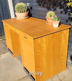 New Price Great Vintage Mid Century Continental Tambour Desk Delivery