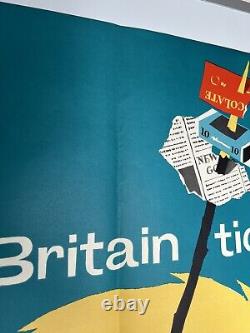 ORIGINAL Mid-Century British Propaganda Poster KEEP BRITAIN TIDY Vintage