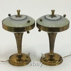 PAIR 2 50'S MID CENTURY TABLE LAMPS VINTAGE Stilnovo Reduce