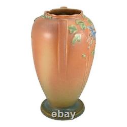Roseville Columbine Brown 1941 Vintage Art Pottery Ceramic Vase 23-10