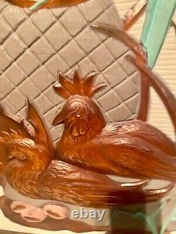 SUPERB PAIR MID CENTURY FRED KAYE HOLLYWOOD 3D WALL ART 1950s VTG CALIF 1958