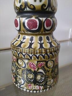 Tall Vintage Horellou Quimper Keraluc Ceramic Candle Holder Vase Mid Century 13