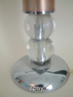 VERY STYLISH STUNNING 1970s 60s TABLE LAMP VINTAGE CHROME MID CENTURY RETRO