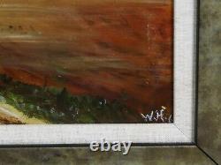 VINTAGE / MID CENTURY ORIGINAL OIL PAINTING Autumn Landscape Framed