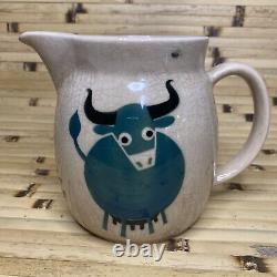 VTG Arabia Finland Mid Century Kaj Franck Green Bull Cow Large Pitcher