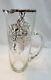 VTG Mid Century Blowen Etched Glass Sterling Silver Overlay Cocktail Pitcher