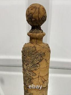 VTG. Mid Century Cork wrapped bottle Italian Decanter made in Italy