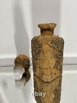 VTG. Mid Century Cork wrapped bottle Italian Decanter made in Italy