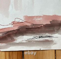 VTG Mid Century Modern Abstract Life Study Figure Nude Naomi Yergin Watercolor