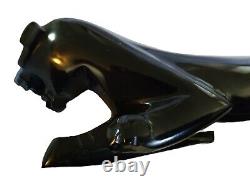 VTG Mid Century Modern Obsidian Black CATPantherJaguar 15 SculptureStatueFigure