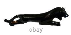 VTG Mid Century Modern Obsidian Black CATPantherJaguar 15 SculptureStatueFigure