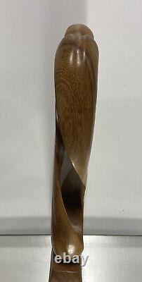 VTG. Mid Century WOOD SCULPTURE CARVING CUBISM MODERNISM ABSTRACT Couple