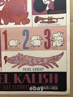 VTG Rare 1968 French Lesson POSTER MCM Mid Century 15.5 X 20.5 Lionel Kalish