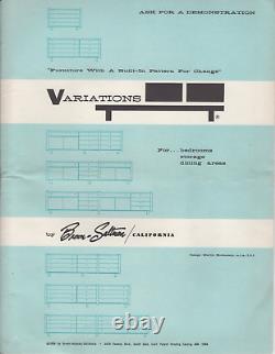 Vintage 1958 Mid Century Furniture CATALOG Brochure BROWN-SALTMAN CALIFORNIA