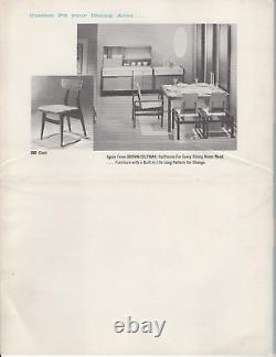 Vintage 1958 Mid Century Furniture CATALOG Brochure BROWN-SALTMAN CALIFORNIA