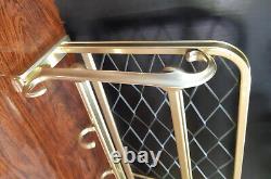 Vintage 60s Wardrobe 7 Hook with Hat Pad Aluminum/Gold Mid-Century