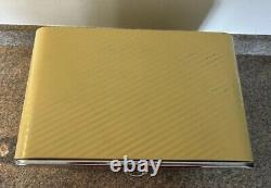 Vintage MID-CENTURY Metal YELLOW BEAUTY BREAD BOX by Lincoln Pie Shelf -Chrome