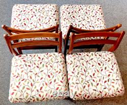 Vintage Mid Century 4 Dining Chairs Upholstered Set Of Four Modern 1960 Delivery