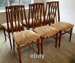 Vintage Mid Century 6 Dining Chairs Upholstered Set Of Six Modern 1960 Delivery