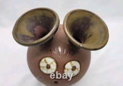 Vintage Mid Century Design West Double Sided Face Vase Modern Pottery 9.5 Tall