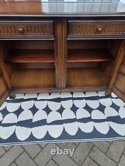 Vintage Mid Century Elm Priory Sideboard Cupboard Cabinet Can Deliver