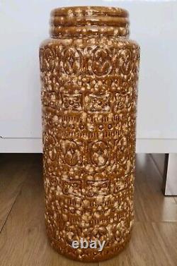 Vintage Mid Century Fat Lava West German Vase 16.5 Tall Bay Keramik