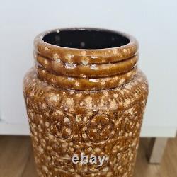 Vintage Mid Century Fat Lava West German Vase 16.5 Tall Bay Keramik