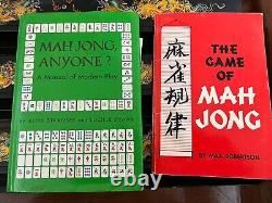 Vintage Mid Century Mah jong Set With Wooden Cased Bamboo and Bone