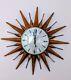 Vintage Mid Century Metamec Sunburst Wall Clock Working