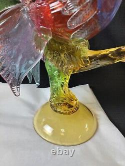 Vintage Mid-Century Murano Glass Rooster 14 Italy