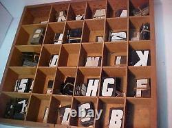 Vintage Mid Century Plastic reflective letters, numbers Lot of 195
