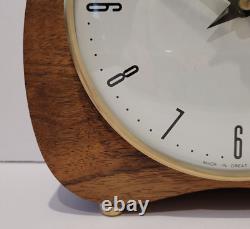 Vintage Mid-Century c1950's English Smiths Oak Cased Chiming Mantel Clock