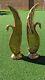 Vintage Solid Brass Swan Bookends MCM Mid-Century Modern. Made In Korea