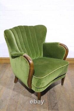 Vintage mid century armchair tub chair reading chairnm